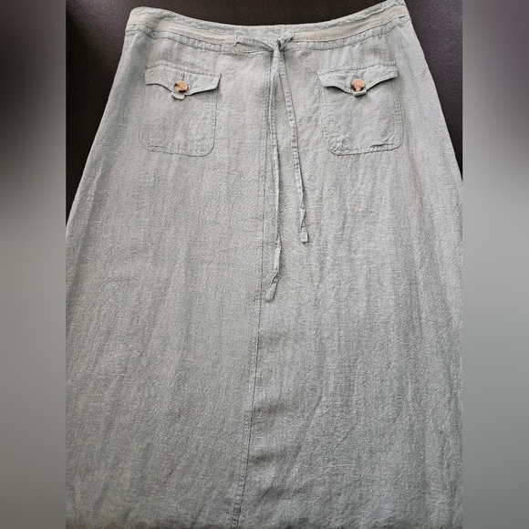 Vintage - Cherokee Linen Light Turquoise Draw String Skirt - NWOT - Picture 1 of 8